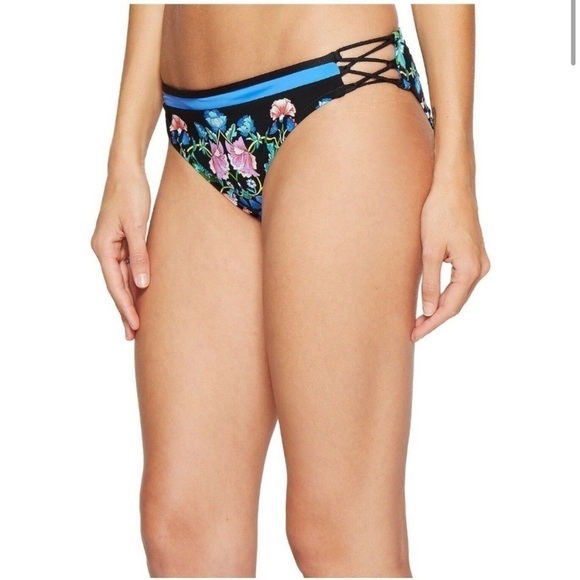NWT Nanette Lepore Coquette Bikini in Damask Floral Multi Top Bottom Swim Sz L - Picture 13 of 14